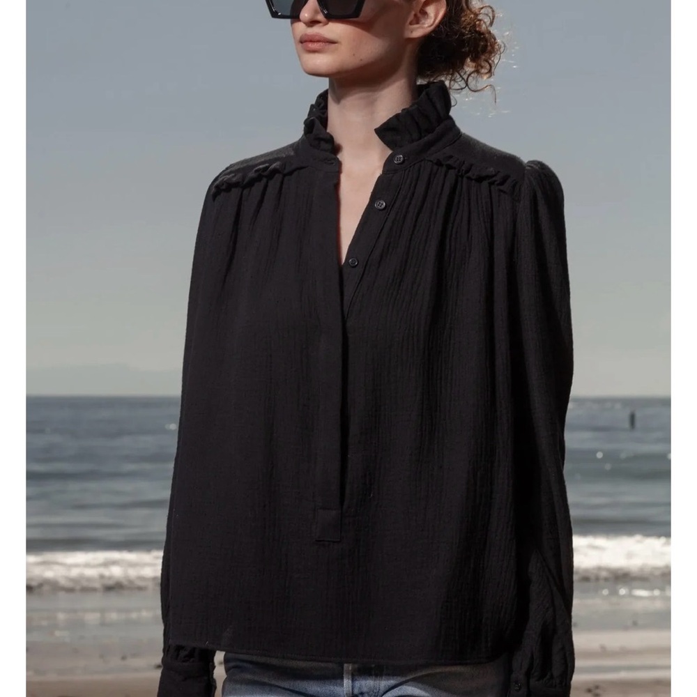 Heidi Merrick Black Poet Long Sleeved Top XS